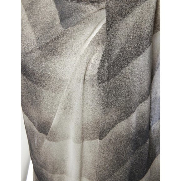 Helmut Lang Grey & Black Sheer Sleeveless Dress w/ Grey Slip - Size Petite - Picture 4 of 4